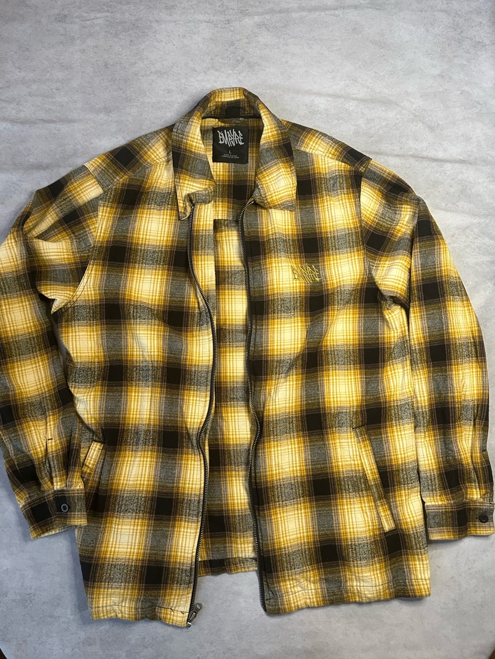 EMPYRE Plaid Zip-Up Shirt Jacket